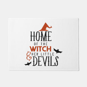 Paillasson maison de la sorcière et ses petits diables Hallow