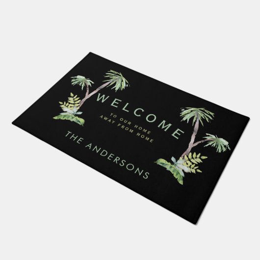 Paillasson Maison de plage sur mesure Tropical Palm Trees (Incliné)