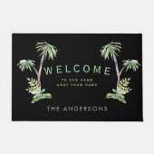 Paillasson Maison de plage sur mesure Tropical Palm Trees (Devant)