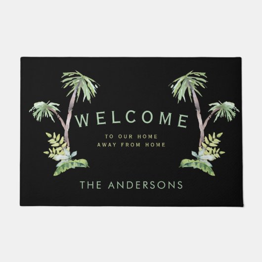 Paillasson Maison de plage sur mesure Tropical Palm Trees (Devant)