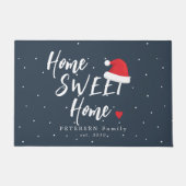 Paillasson Maison de vacances de Noël maison douce famille (Devant)