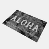 Paillasson Makana Palms Hawaiian Tropical Feuilles Aloha Grey (Incliné)