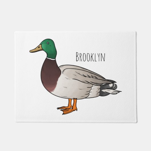 Paillasson Mallard duck cartoon illustration (Devant)