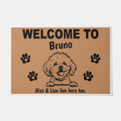 Paillasson Maltais Dog Welcome Home Personalized Custom (Devant)
