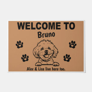 Paillasson Maltais Dog Welcome Home Personalized Custom