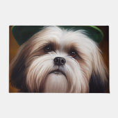 Paillasson Malti Tzu Chien en Robe de la Saint Patrick (Devant)