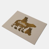 Paillasson Mama Bear avec 2 Cubs Maman de deux (Incliné)