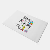 Paillasson Maman, je t'aime. Joyeux anniversaire. (Incliné)