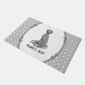 Paillasson Mama's Boy Weimaraner (gris 1) jouets chien maman  (Incliné)