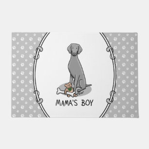 Paillasson Mama's Boy Weimaraner (gris 1) jouets chien maman