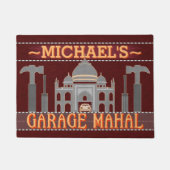 Paillasson Man Cave Garage Mahal Funny Tools| Nom personnalis (Devant)
