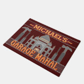 Paillasson Man Cave Garage Mahal Funny Tools| Nom personnalis (Incliné)