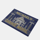 Paillasson Man Cave Garage Mahal Funny Tools| Nom personnalis (Incliné)