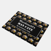 Paillasson MAN CAVE Novelty Trois bières CUSTOMIZABLE Noir (Incliné)