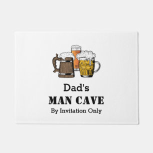 Paillasson MAN CAVE Novelty Trois bières PERSONNALISABLES