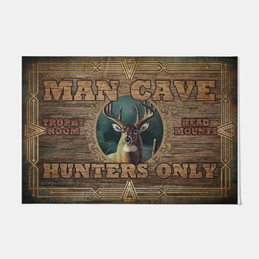 Paillasson Man Cave Rug, Chasseurs uniquement  (Devant)