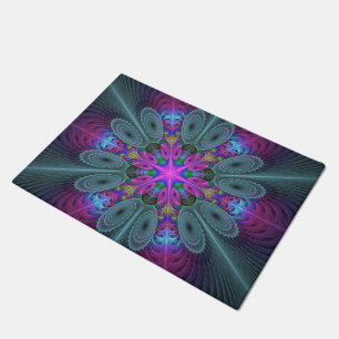 Paillasson Mandala à partir de la couleur centrale Art fracta