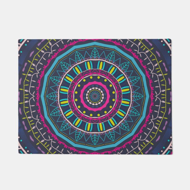 Paillasson mandala coloré (Devant)