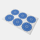 Paillasson Mandala en bleu (Incliné)