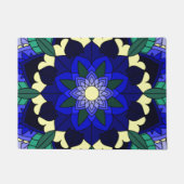 Paillasson Mandala Motif 02 en bleu foncé (Devant)