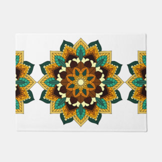 Paillasson Mandalas, décorations, motif, circulaire, bronzage