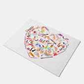 Paillasson Manicuriste Nail Technicien Outil Coeur (Incliné)