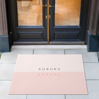 Paillasson Manteau de porte minimaliste rose bicolore