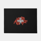 Paillasson Map of Switzerland, Polygonal mesh line map (Devant)