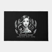 Paillasson Maquillage Artiste Coiffure Stylo moderne Noir Bla (Devant)