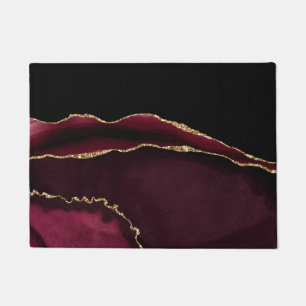 Paillasson Marbre Agate Chic Black Purple Gold Parties scinti