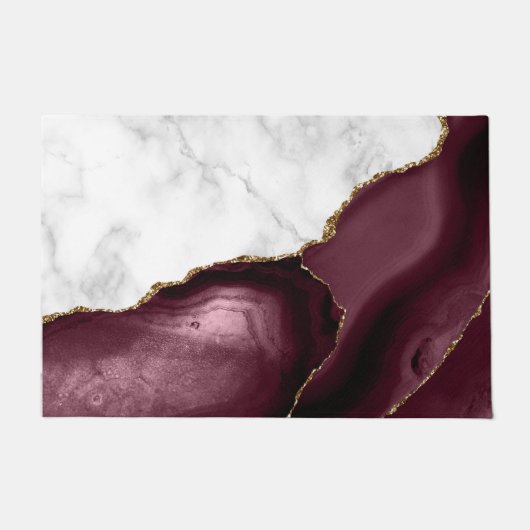 Paillasson Marbre Blanc Agate de Bourgogne Doré (Devant)