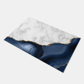 Paillasson Marbre blanc Agate Navy Blue dorée (Incliné)