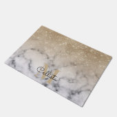 Paillasson Marbre blanc de Parties scintillant or glamour Omb (Incliné)