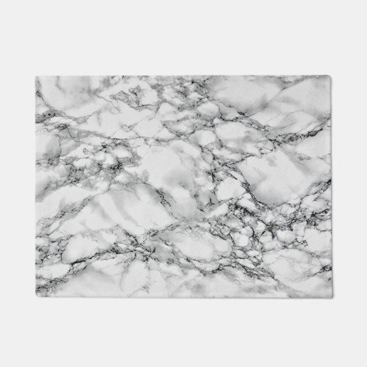 Paillasson Marbre blanc Porte en pierre Design moderne (Devant)