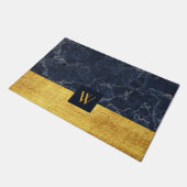 Paillasson Marbre Doré Monogramme Élégant (Incliné)