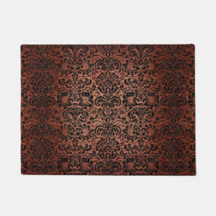 PAILLASSON MARBRE HOUNDSTOOTH1 NOIR ET MÉTAL BALAYÉ PAR