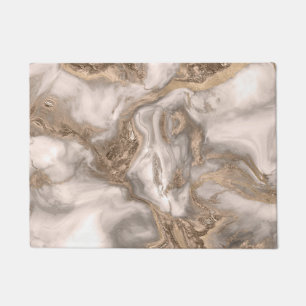 Paillasson Marbre liquide - perle et or