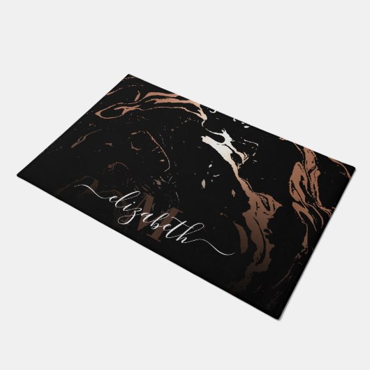 Paillasson Marbre noir rose or (Incliné)