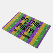 Paillasson Mardi Gras Couleurs Parties scintillant Stripe Bli (Incliné)