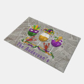 Paillasson Mardi Gras Vins et Crawfish sur mesure (Incliné)