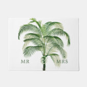 Paillasson Mariage Palm Tree Elegant Moderne Chic Momento (Devant)