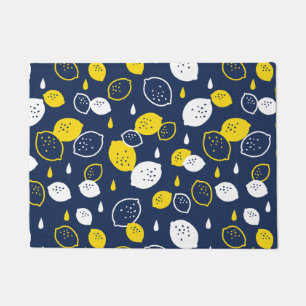 Paillasson Marine Blue Lemon Art - Refresh Citrus Design