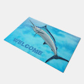 Paillasson Marlin Blue Water Sport Poisson Bienvenue (Incliné)