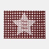 Paillasson Maroon check & white Star (Devant)