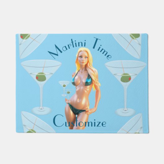 Paillasson Martini time Bikini Babe Thunder_Cove (Devant)