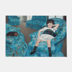 Paillasson Mary Cassatt - Petite fille dans un fauteuil bleu