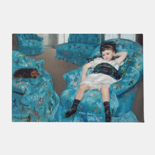 Paillasson Mary Cassatt - Petite fille dans un fauteuil bleu (Devant)