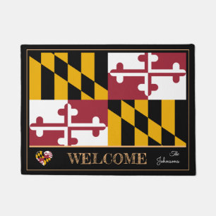 Paillasson Maryland & Maryland Drapeau de la maison mat/sport