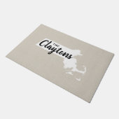 Paillasson Massachusetts Famille Monogramme État Porte (Incliné)