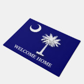 Paillasson Mat à la porte du drapeau de la Caroline du Sud (Incliné)